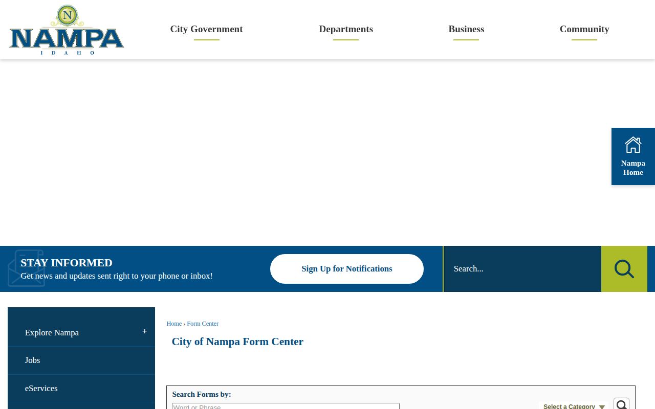 Nampa Police online records request form